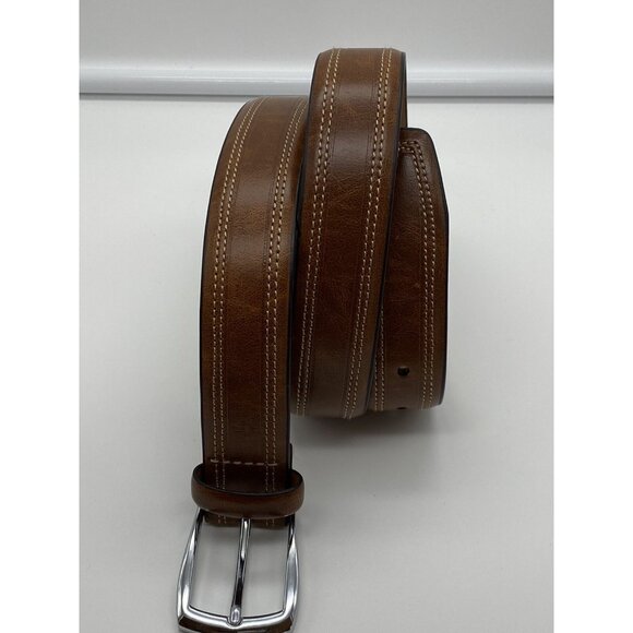 Dockers Men's Brown Leather Belt Size 32 Bonded Leather 1.25" Wide Style 1DK01KW - Picture 9 of 16